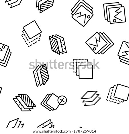 Layer Protect Material Vector Seamless Pattern Thin Line Illustration