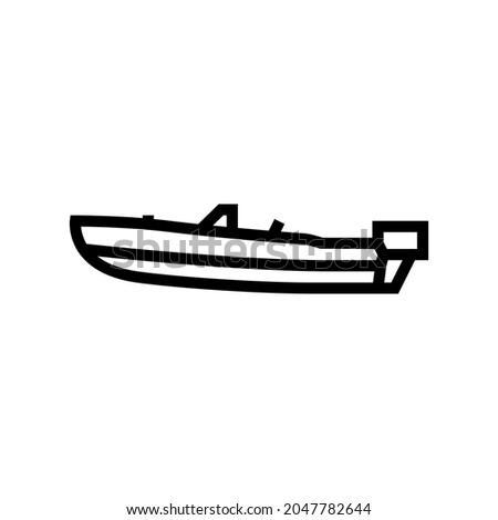 runabout boat line icon vector. runabout boat sign. isolated contour symbol black illustration Stock fotó © 