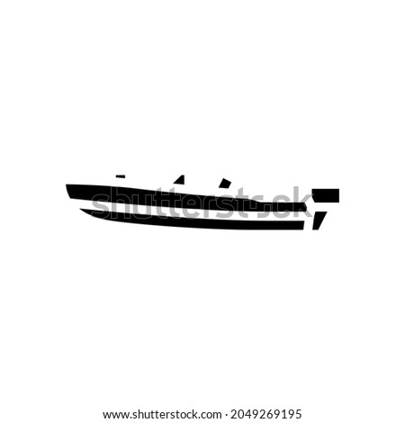 runabout boat glyph icon vector. runabout boat sign. isolated contour symbol black illustration Stock fotó © 