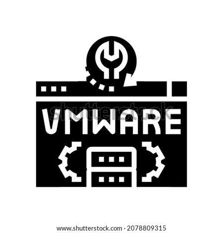vmware data recovery glyph icon vector. vmware data recovery sign. isolated contour symbol black illustration