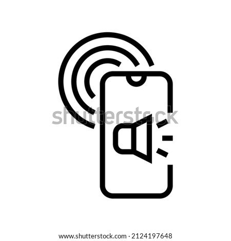 cellular telecommunication line icon vector. cellular telecommunication sign. isolated contour symbol black illustration