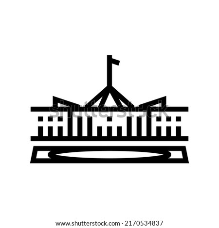 canberra city line icon vector. canberra city sign. isolated contour symbol black illustration