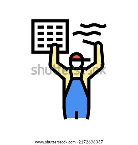 extractor fan replacement color icon vector. extractor fan replacement sign. isolated symbol illustration ストックフォト © 