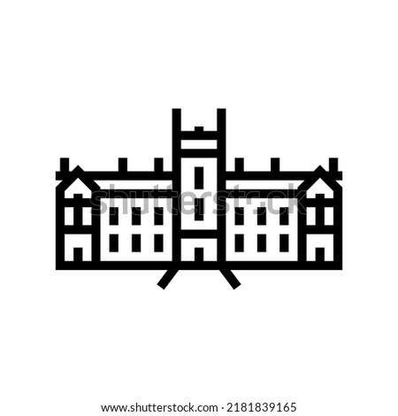 sydney university line icon vector. sydney university sign. isolated contour symbol black illustration