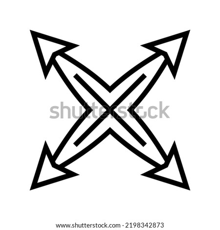orientation arrow line icon vector. orientation arrow sign. isolated contour symbol black illustration Сток-фото © 