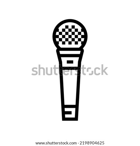 speak mic microphone line icon vector. speak mic microphone sign. isolated contour symbol black illustration