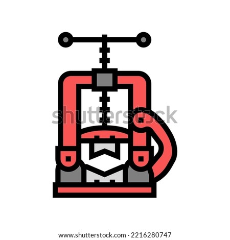 pipe vice color icon vector. pipe vice sign. isolated symbol illustration