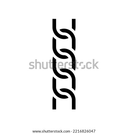 figaro chain glyph icon vector. figaro chain sign. isolated symbol illustration