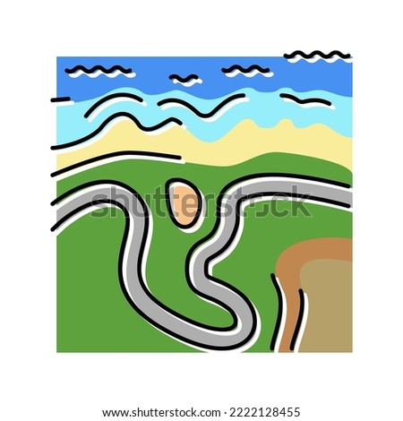 great ocean road color icon vector. great ocean road sign. isolated symbol illustration