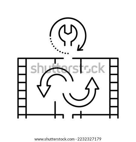 tape duplication line icon vector. tape duplication sign. isolated contour symbol black illustration