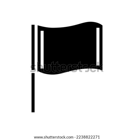pole flag start glyph icon vector. pole flag start sign. isolated symbol illustration