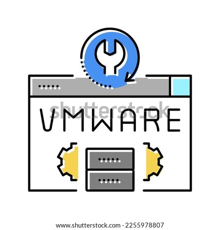 vmware data recovery color icon vector. vmware data recovery sign. isolated symbol illustration