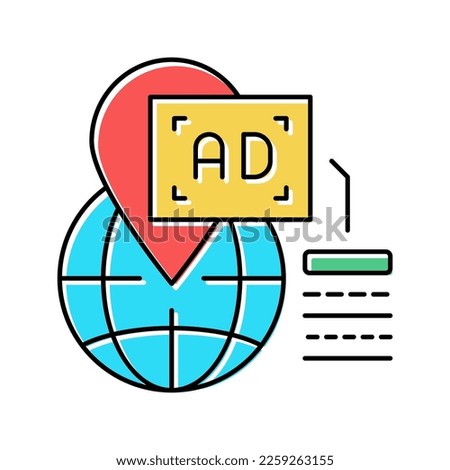location advertising color icon vector. location advertising sign. isolated symbol illustration