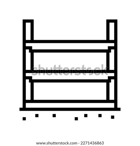 rcc beam building structure line icon vector. rcc beam building structure sign. isolated contour symbol black illustration