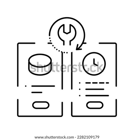 service options line icon vector. service options sign. isolated contour symbol black illustration