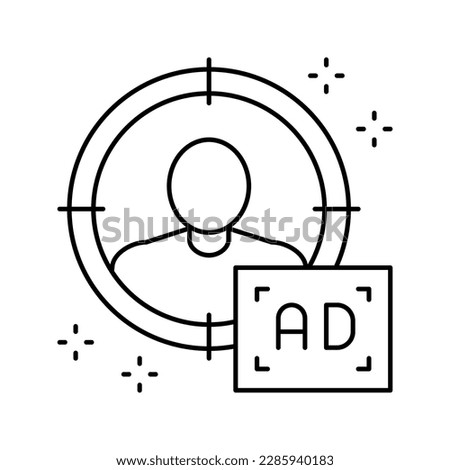 sharp targeting line icon vector. sharp targeting sign. isolated contour symbol black illustration