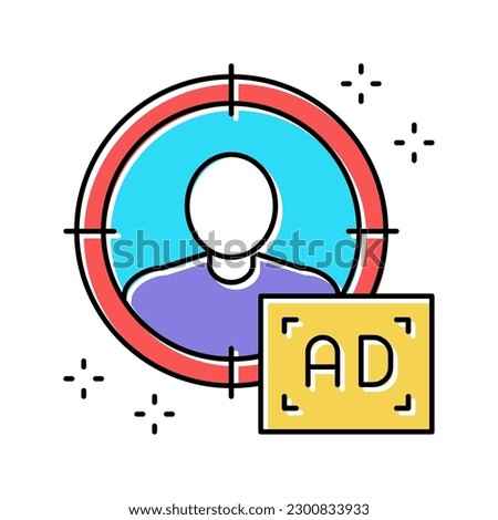 sharp targeting color icon vector. sharp targeting sign. isolated symbol illustration