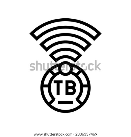 terabyte internet speed future technology line icon vector. terabyte internet speed future technology sign. isolated contour symbol black illustration