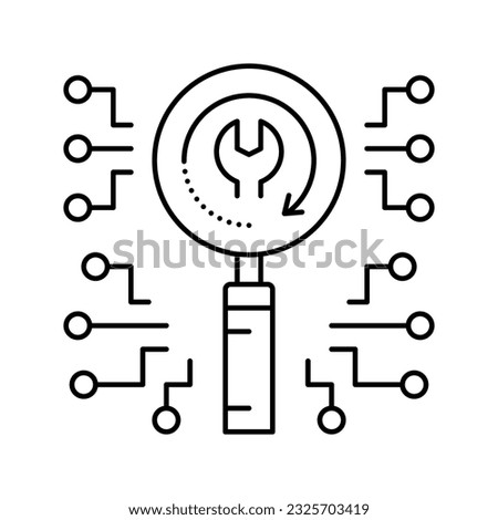 data loss prevention line icon vector. data loss prevention sign. isolated contour symbol black illustration
