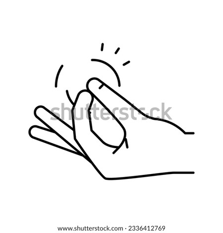 finger snap line icon vector. finger snap sign. isolated contour symbol black illustration