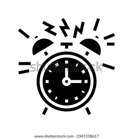 alarm clock alert glyph icon vector. alarm clock alert sign. isolated symbol illustration