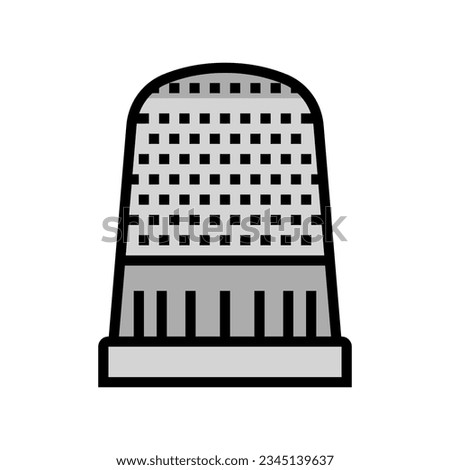 thimble embroidery hobby color icon vector. thimble embroidery hobby sign. isolated symbol illustration