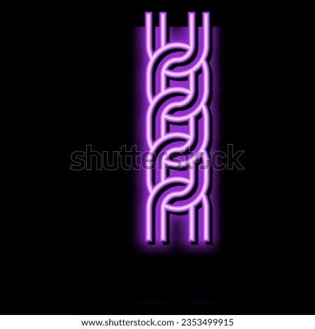 figaro chain neon light sign vector. figaro chain illustration