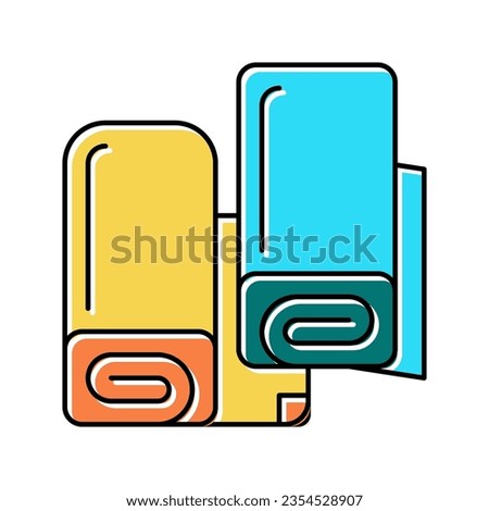 fabric silk color icon vector. fabric silk sign. isolated symbol illustration