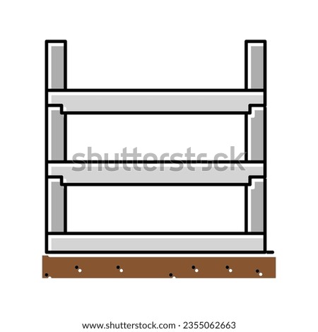 rcc beam building structure color icon vector. rcc beam building structure sign. isolated symbol illustration