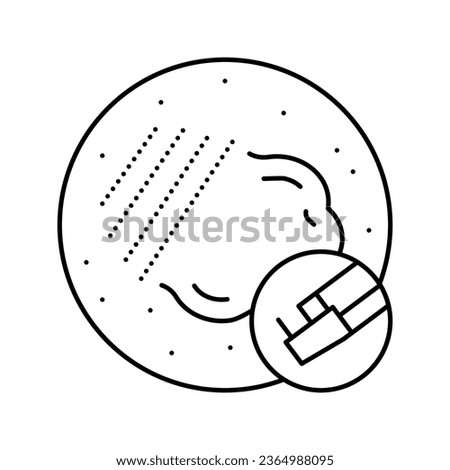 laser mole removal line icon vector. laser mole removal sign. isolated contour symbol black illustration