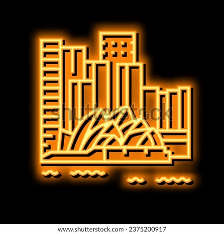 port jackson neon light sign vector. port jackson illustration