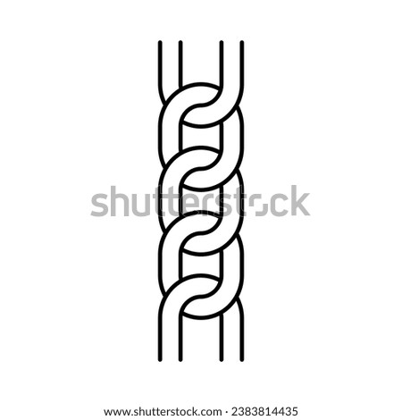 figaro chain line icon vector. figaro chain sign. isolated contour symbol black illustration