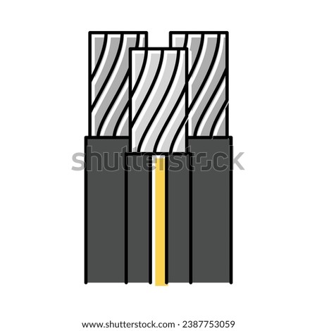 triplex wire cable color icon vector. triplex wire cable sign. isolated symbol illustration