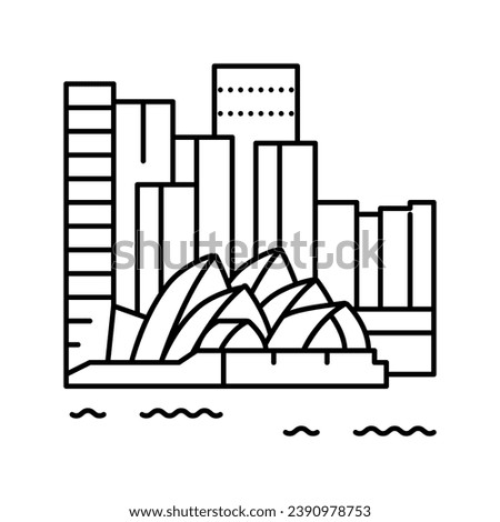 port jackson line icon vector. port jackson sign. isolated contour symbol black illustration