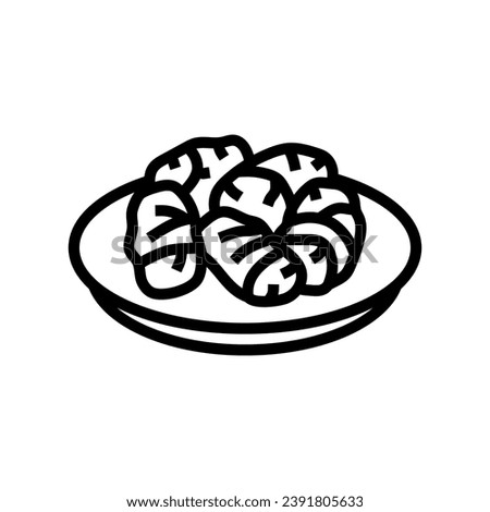 dolmades greek cuisine line icon vector. dolmades greek cuisine sign. isolated contour symbol black illustration
