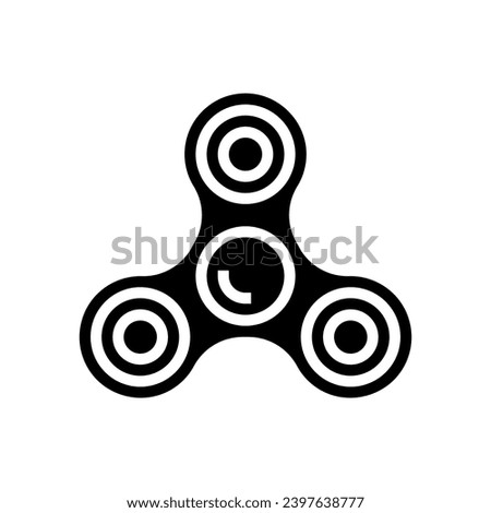 fidget spinner fidget toy glyph icon vector. fidget spinner fidget toy sign. isolated symbol illustration