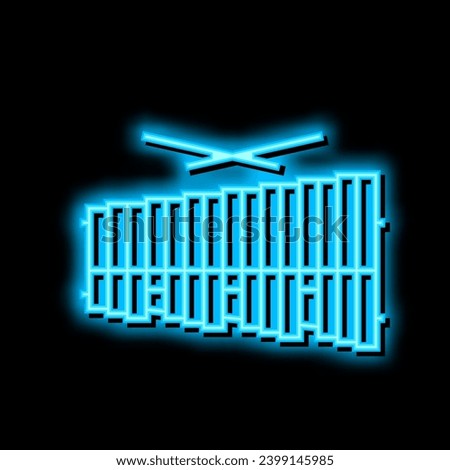xylophone play musician instrument neon light sign vector. xylophone play musician instrument illustration