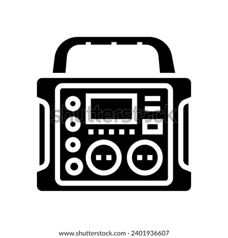 portable power glyph icon vector. portable power sign. isolated symbol illustration