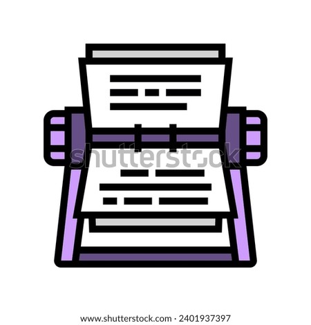 rolodex list color icon vector. rolodex list sign. isolated symbol illustration