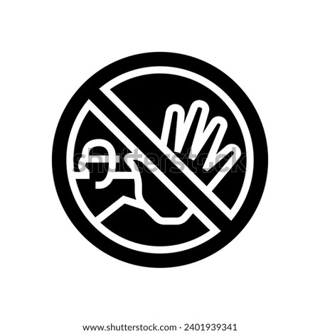 no access glyph icon vector. no access sign. isolated symbol illustration