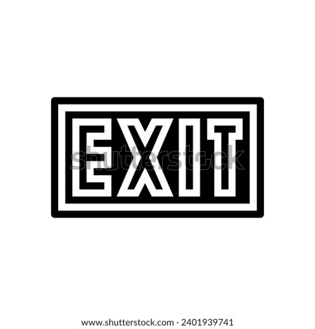 exit close glyph icon vector. exit close sign. isolated symbol illustration