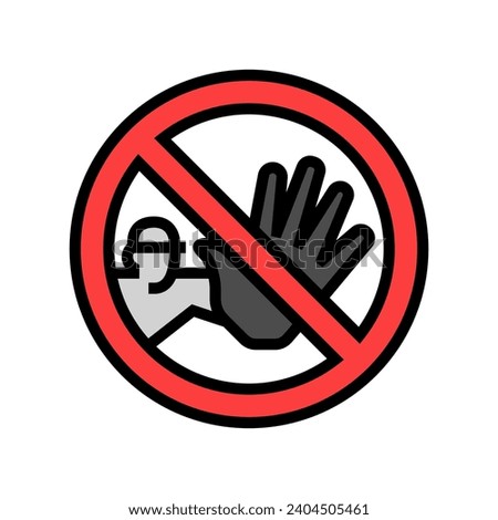 no access color icon vector. no access sign. isolated symbol illustration