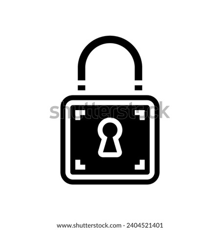 lock close glyph icon vector. lock close sign. isolated symbol illustration