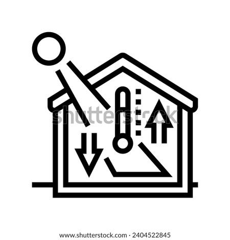 thermal mass energy line icon vector. thermal mass energy sign. isolated contour symbol black illustration