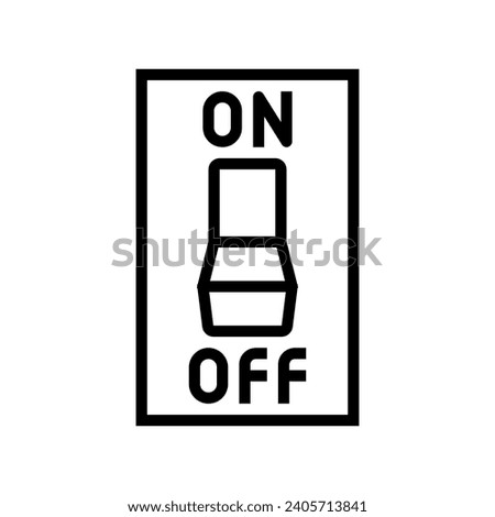 turn off line icon vector. turn off sign. isolated contour symbol black illustration