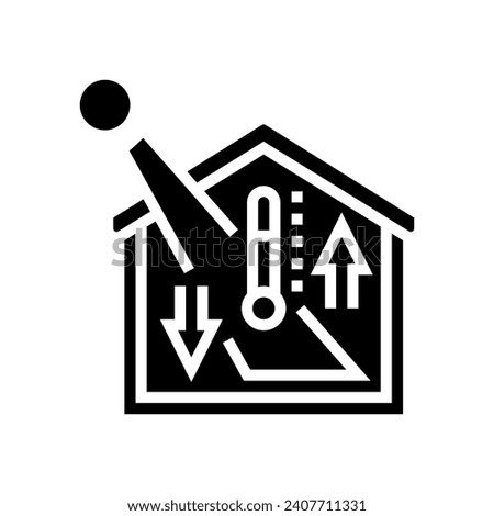 thermal mass energy glyph icon vector. thermal mass energy sign. isolated symbol illustration