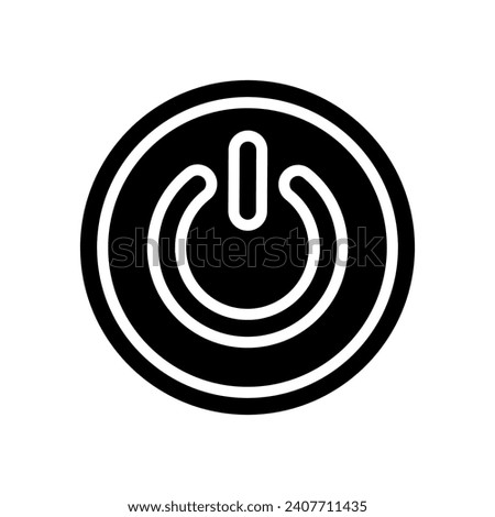 power off glyph icon vector. power off sign. isolated symbol illustration