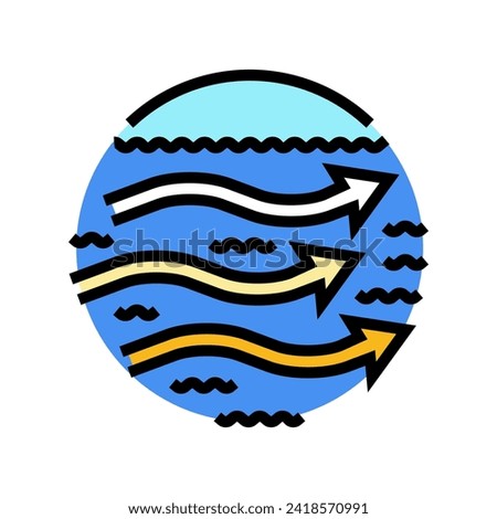 currents tidal power color icon vector. currents tidal power sign. isolated symbol illustration