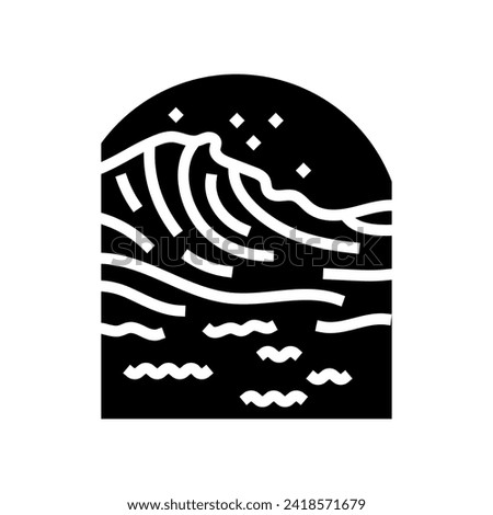 ocean waves tidal power glyph icon vector. ocean waves tidal power sign. isolated symbol illustration