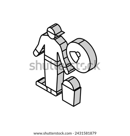 one-off cleaning isometric icon vector. one-off cleaning sign. isolated symbol illustration
